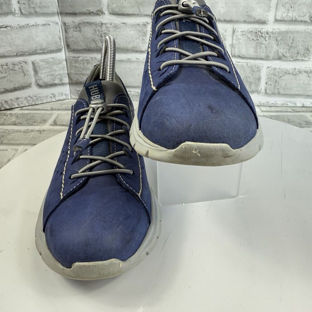 Samuel Hubbard Women's 7.5 Blue Leather Flight Sport Athletic Sneaker Shoes - Picture 6 of 14